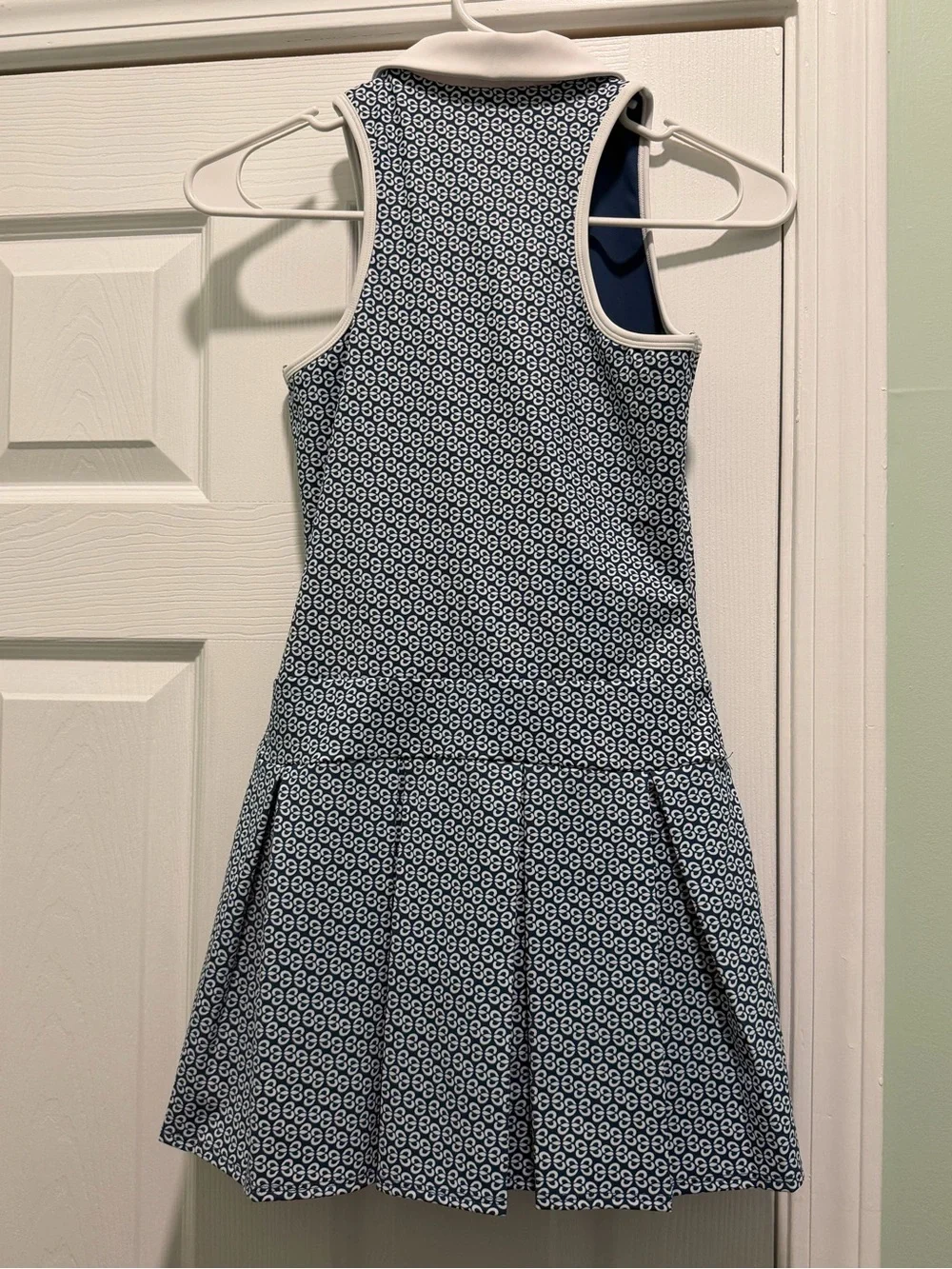 abercrombie kids Navy & White Zip-Front Collared Tennis Dress